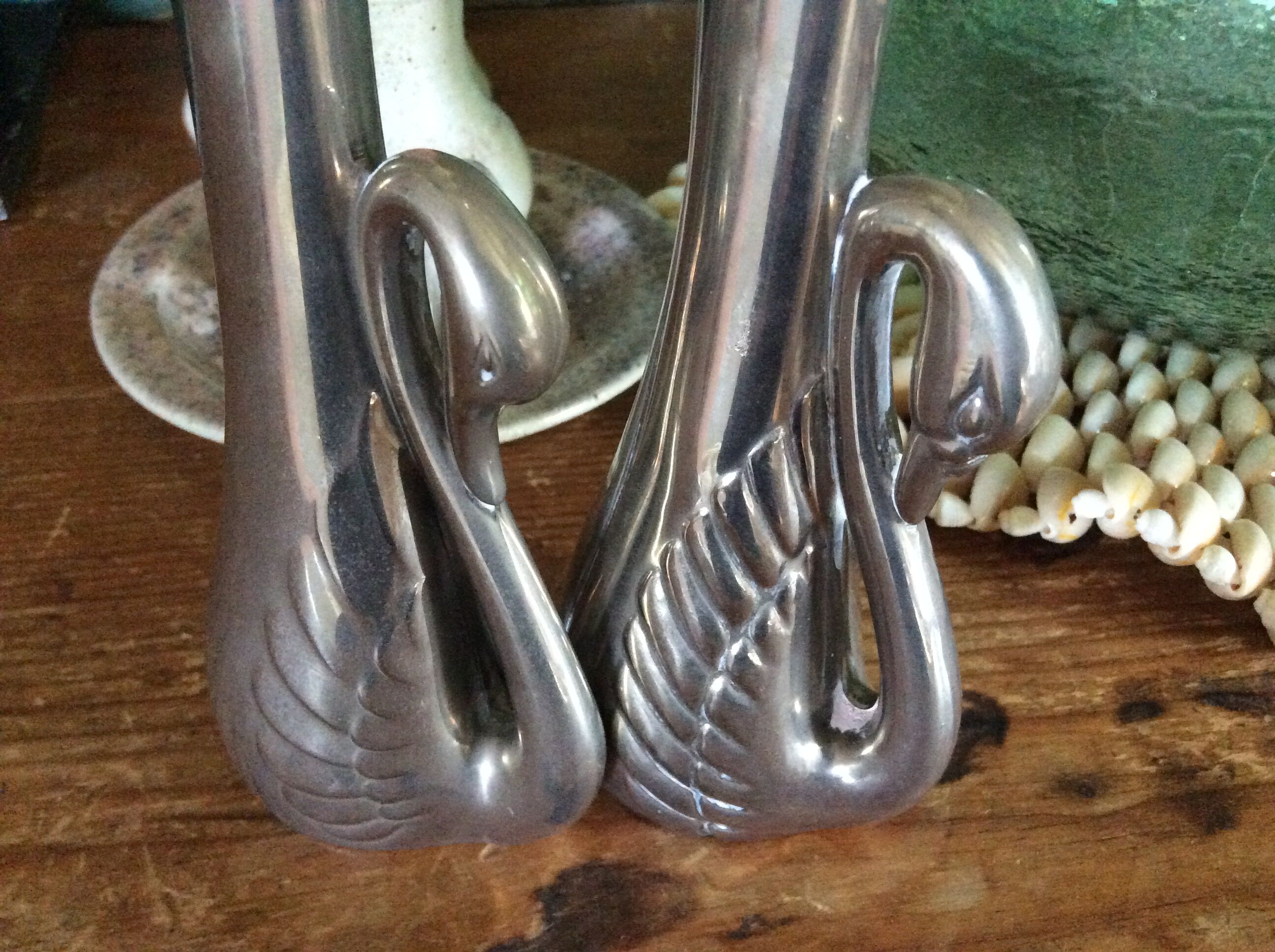 Duo of vases "swan"