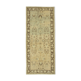 Tapis beige anatolien tissé à la main 140 cm x 328 cm