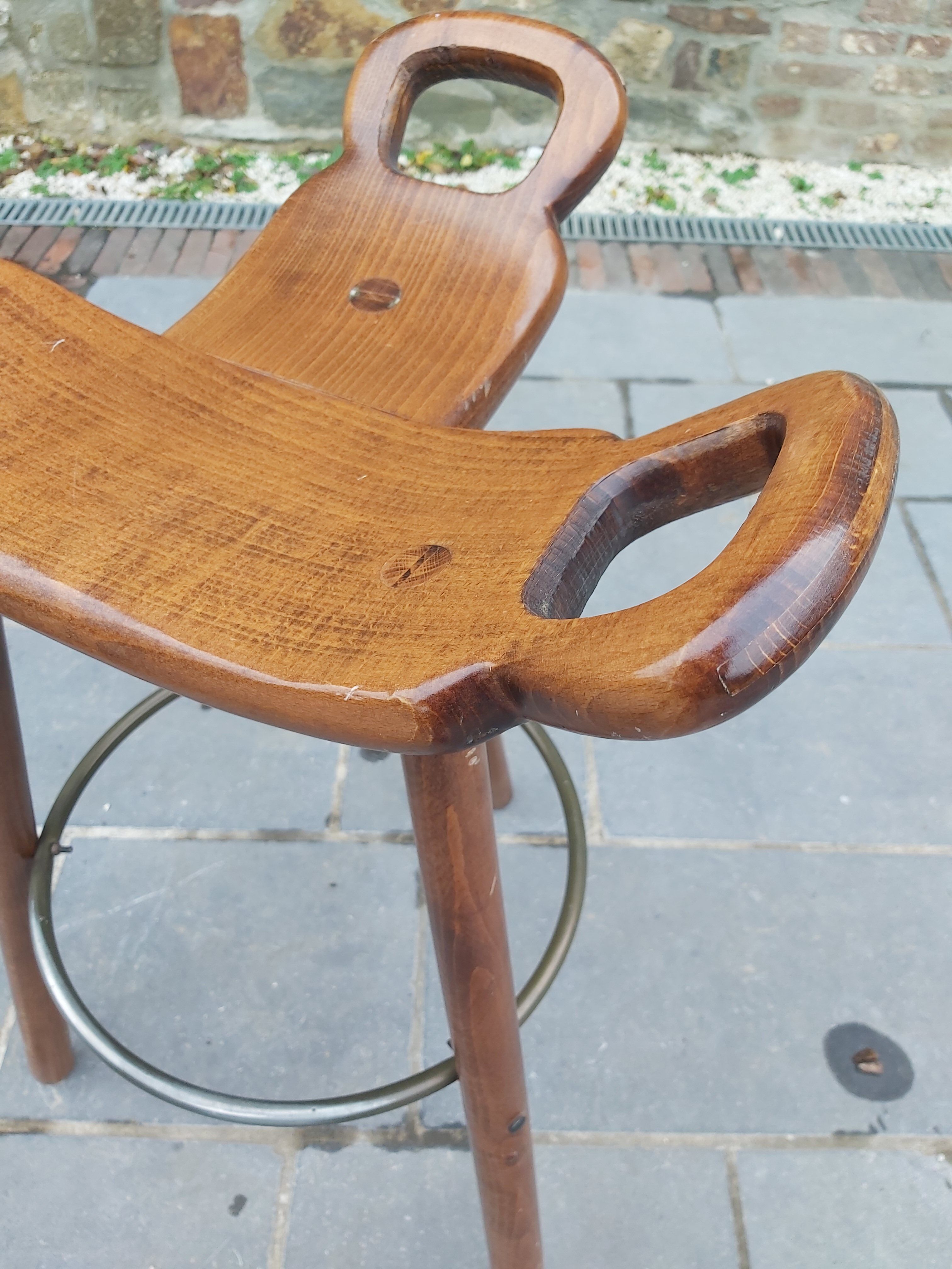 Brutalist tabouret, by Sergio Rodriguez, 70s