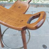 Brutalist tabouret, by Sergio Rodriguez, 70s