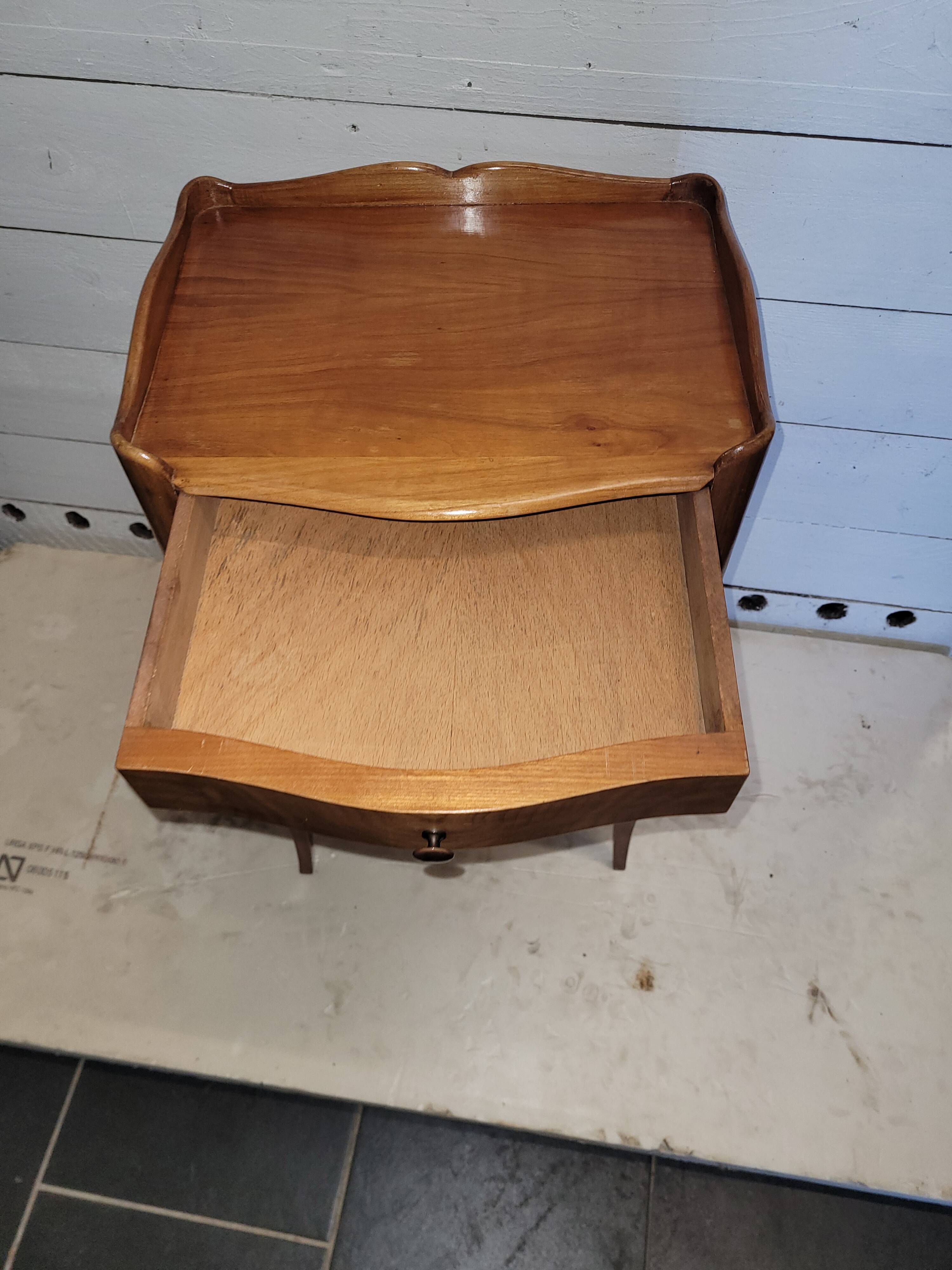 Louis XV style bedside table in cherry wood
