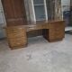 Bureau ministre XXL en chêne , 220 × 95 cm