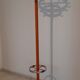 Coat rack vintage wrought iron orange and chrome