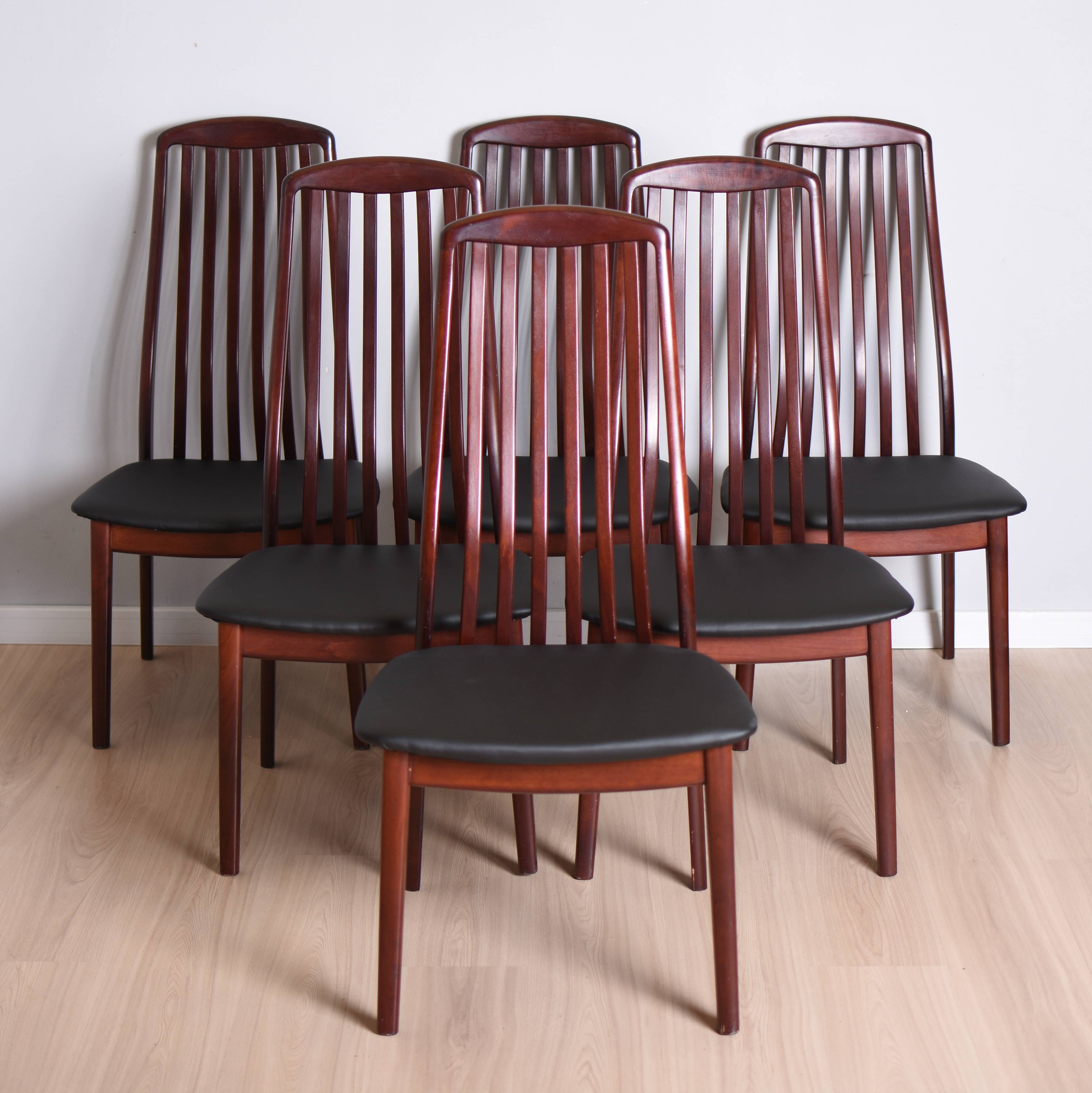 six chairs made in denmark in the 80s/90