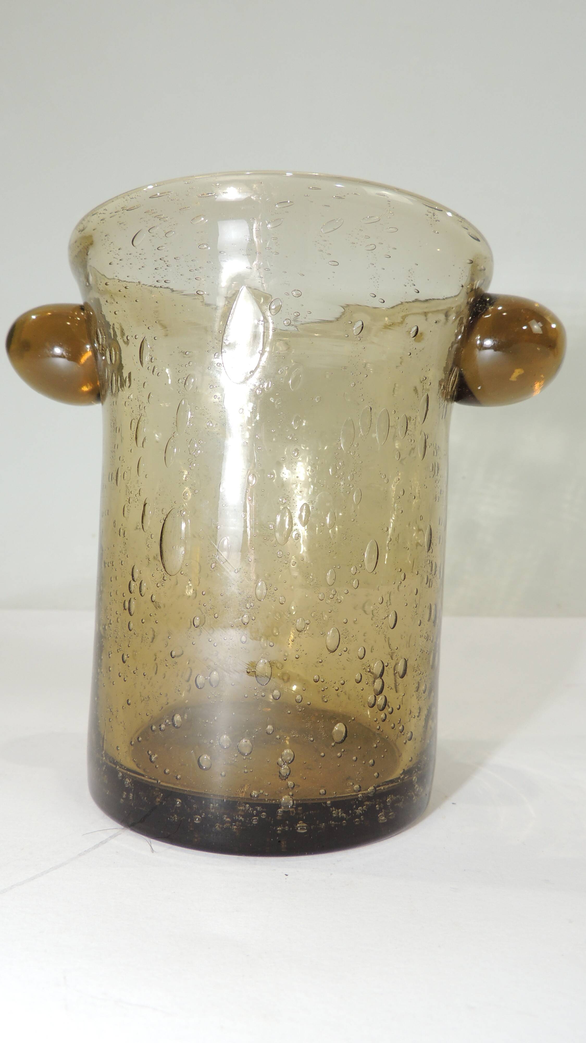 Smoked bubble glass ice bucket, Biot