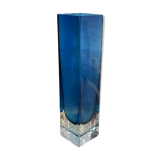 Vase glass of Murano vintage 1960 blue