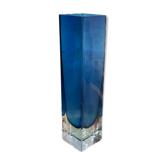 Vase glass of Murano vintage 1960 blue