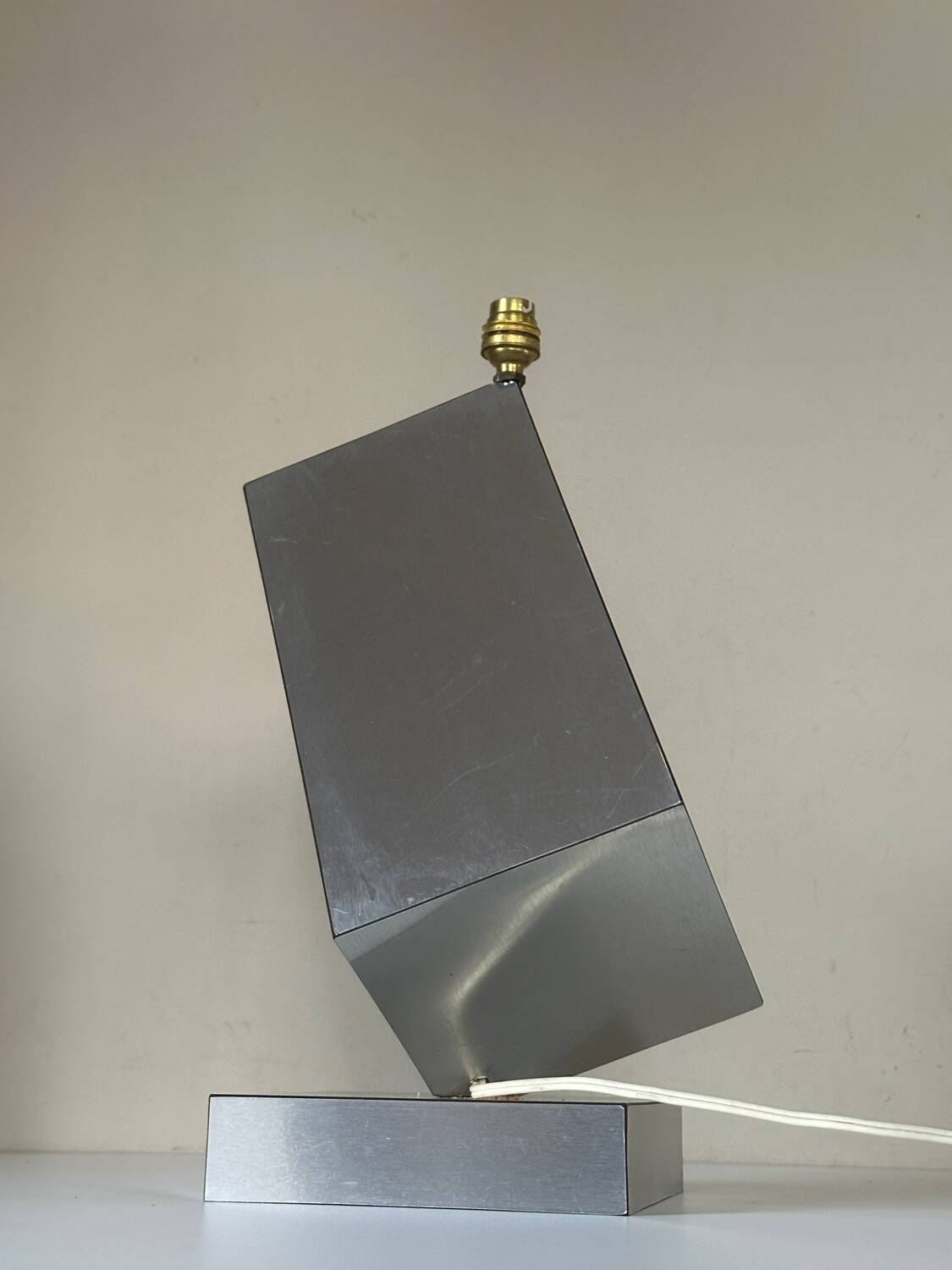 Vintage geometric lamp, 1970s design