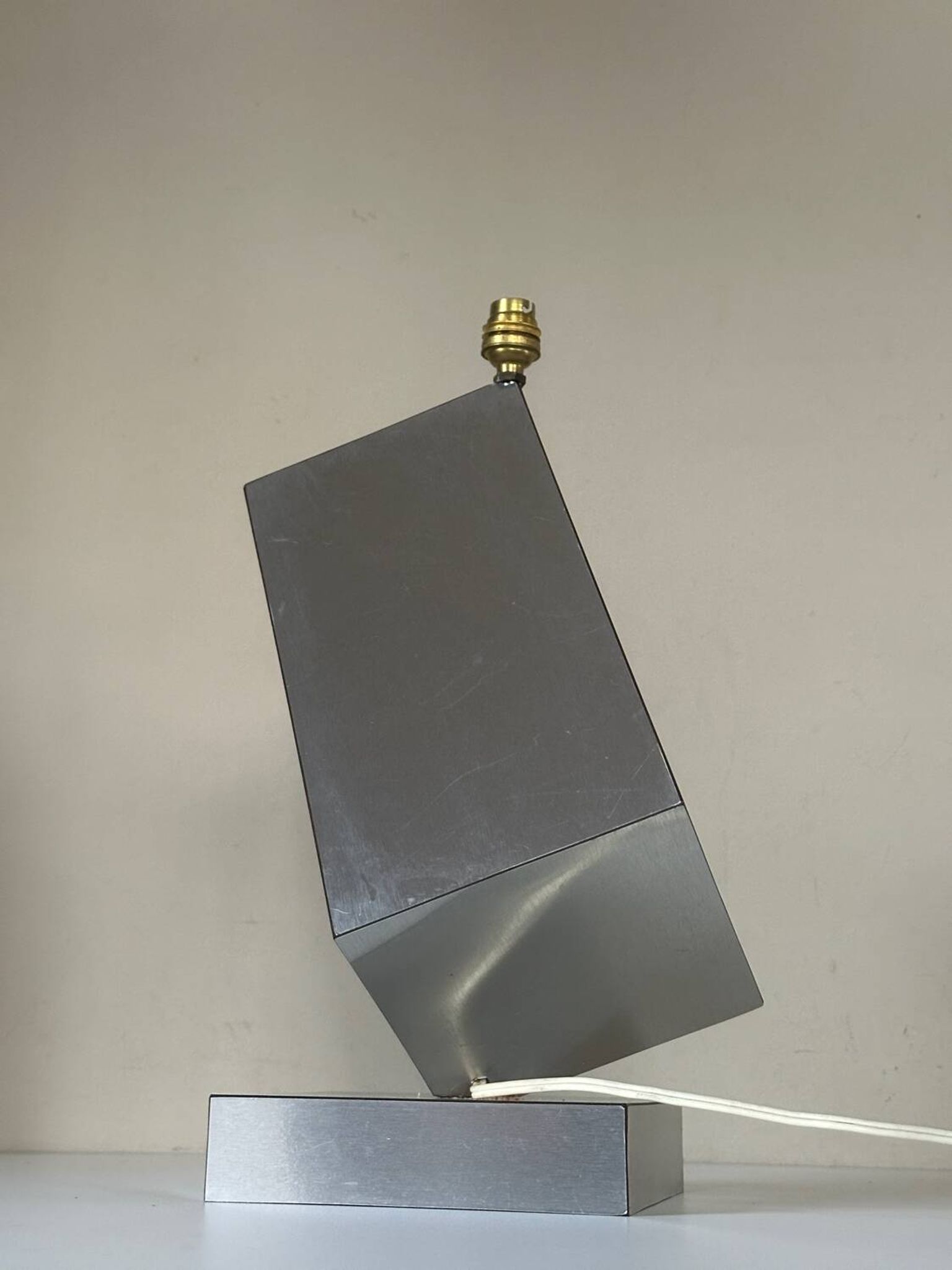 Vintage geometric lamp, 1970s design