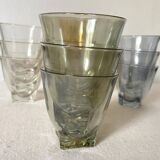 Colorful iridescent water glasses