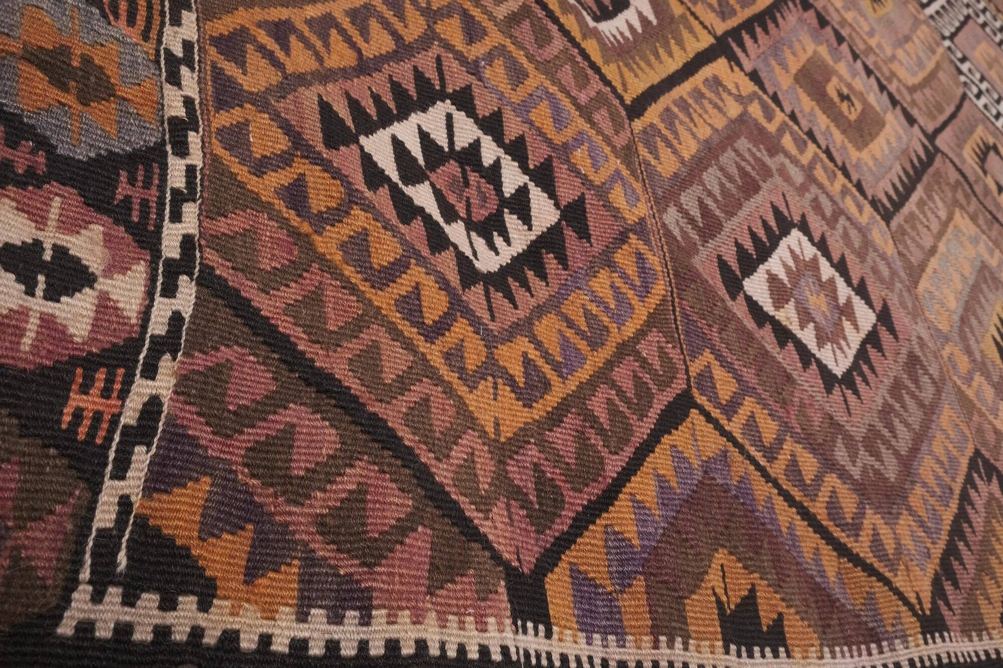 Vintage Turkish hallway rug 132x360 cm