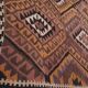 Vintage Turkish hallway rug 132x360 cm