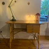 Louis Sognot rattan desk