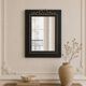 Miroir vintage en bois noir et doré à fronton – style Napoléon III