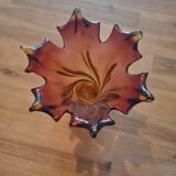 Vintage twisted glass vase from Murano, Italy, 1960.