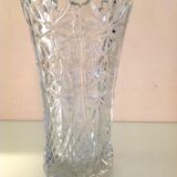Vase en verre taillé / vintage années 60-70