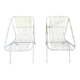 Paire de fauteuils en fer forgé année 60