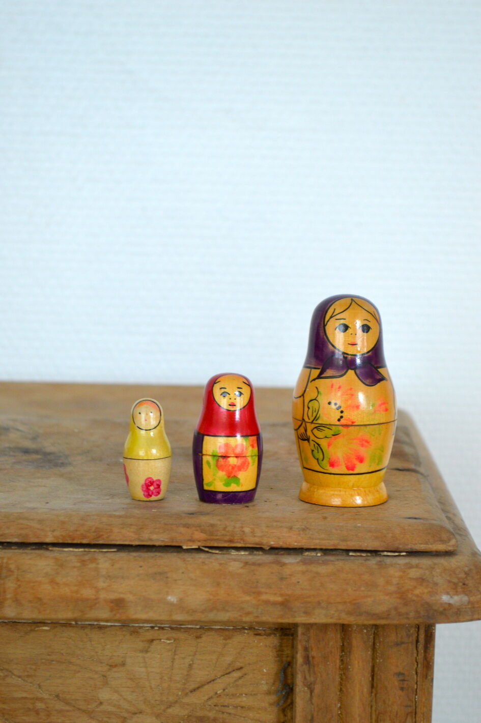 3 vintage matryoshkas