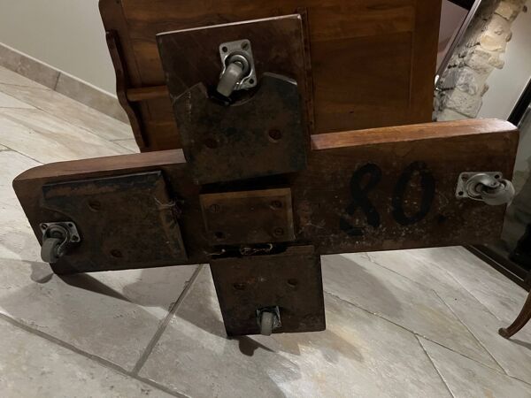 Table de travail à système XIXe, bureau inclinable, architecte, dessin