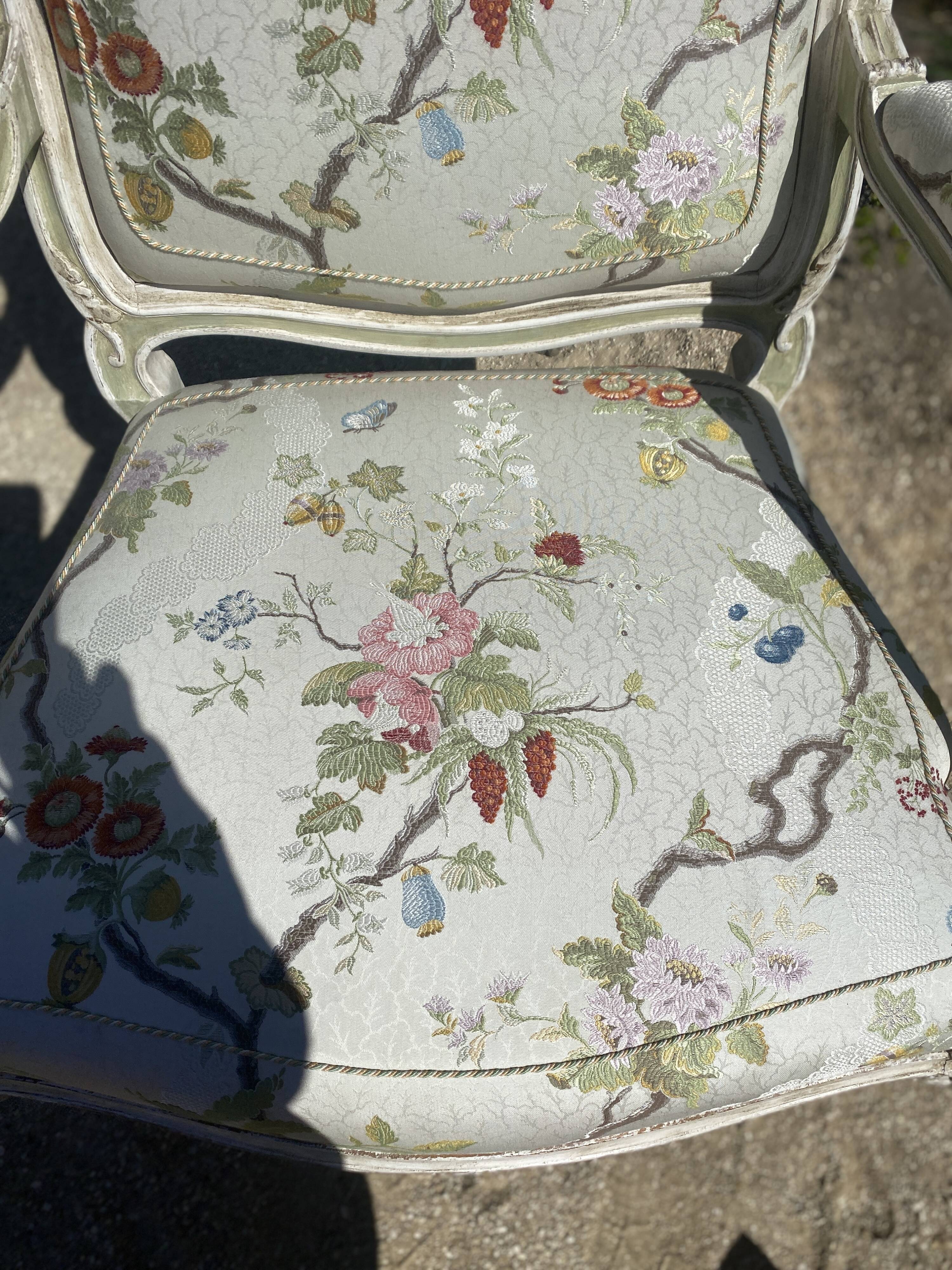 flowered bnac armchair