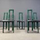 Italian Model Regia Dining Chairs by Antonello Mosca for Ycami, 1980s, Set