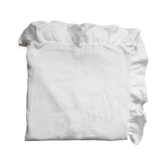 White upcycled cotton gas flying tablecloth