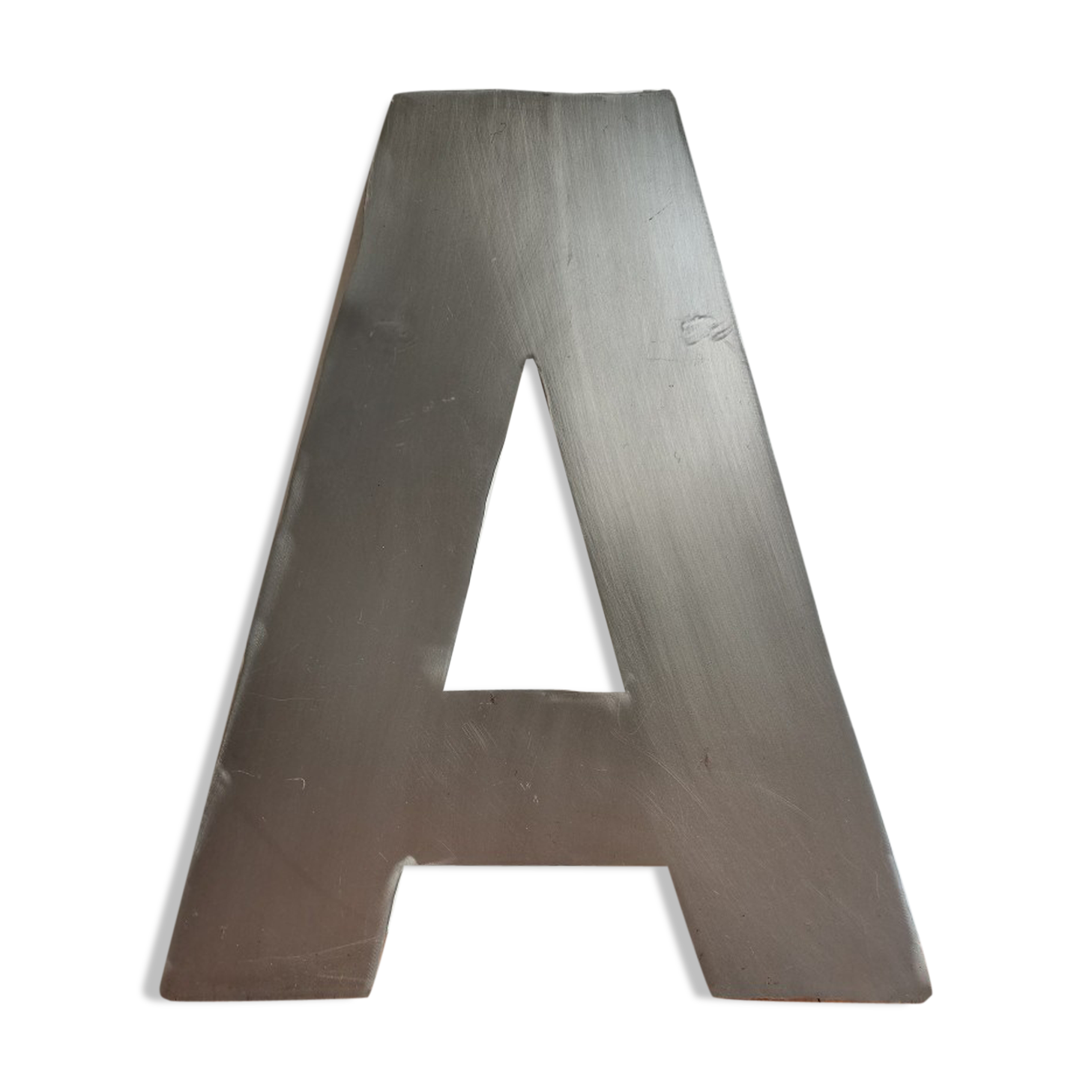 Industrial style letter in metal