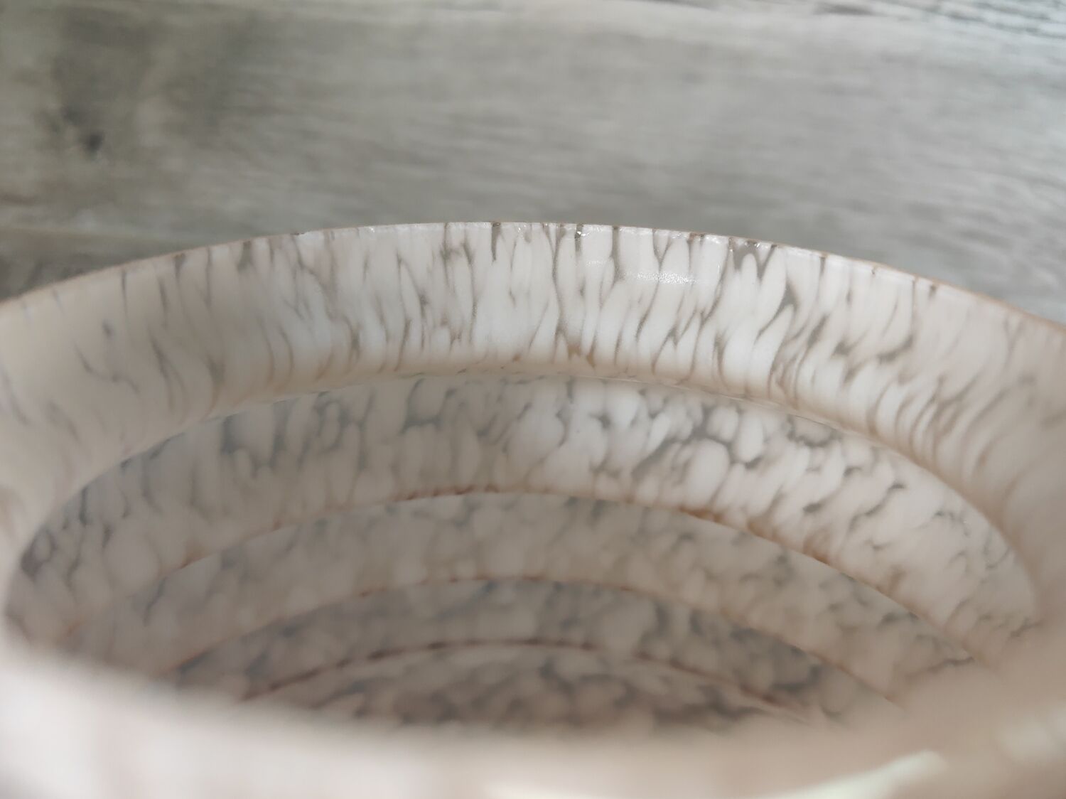 Lamp globe pink speckled glass