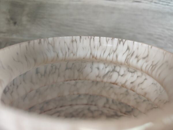 Globe de lampe rose verre moucheté