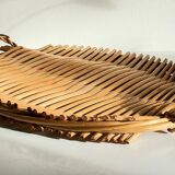 Vintage rattan presentation tray