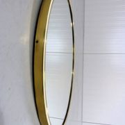 Miroir mural en laiton de "Vereinigte Werkstatten München" années 1950