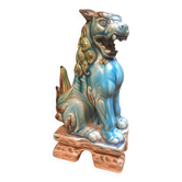 Foo Japan dog in blue ceramic