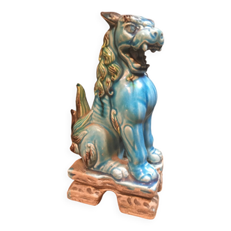 Foo Japan dog in blue ceramic