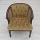 1950s, Danish easy chair, furniture velour, furniture mesh, oak wood.
