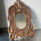 Art nouveau copper metal frame 31 cm x 19 cm