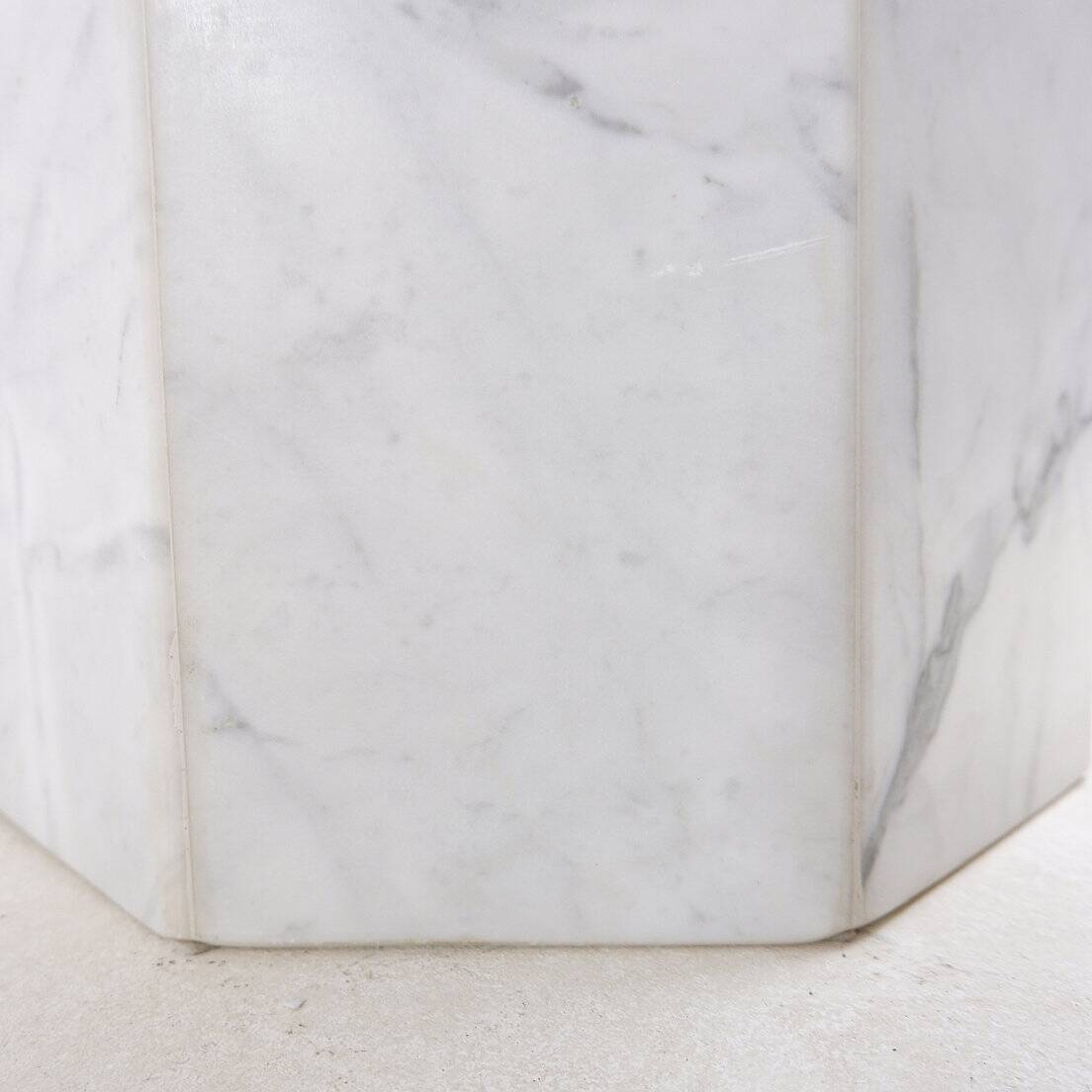 Round marble dining table, 1970 - Ø113cm