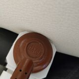 Art deco lamp lita 1960 white and brass