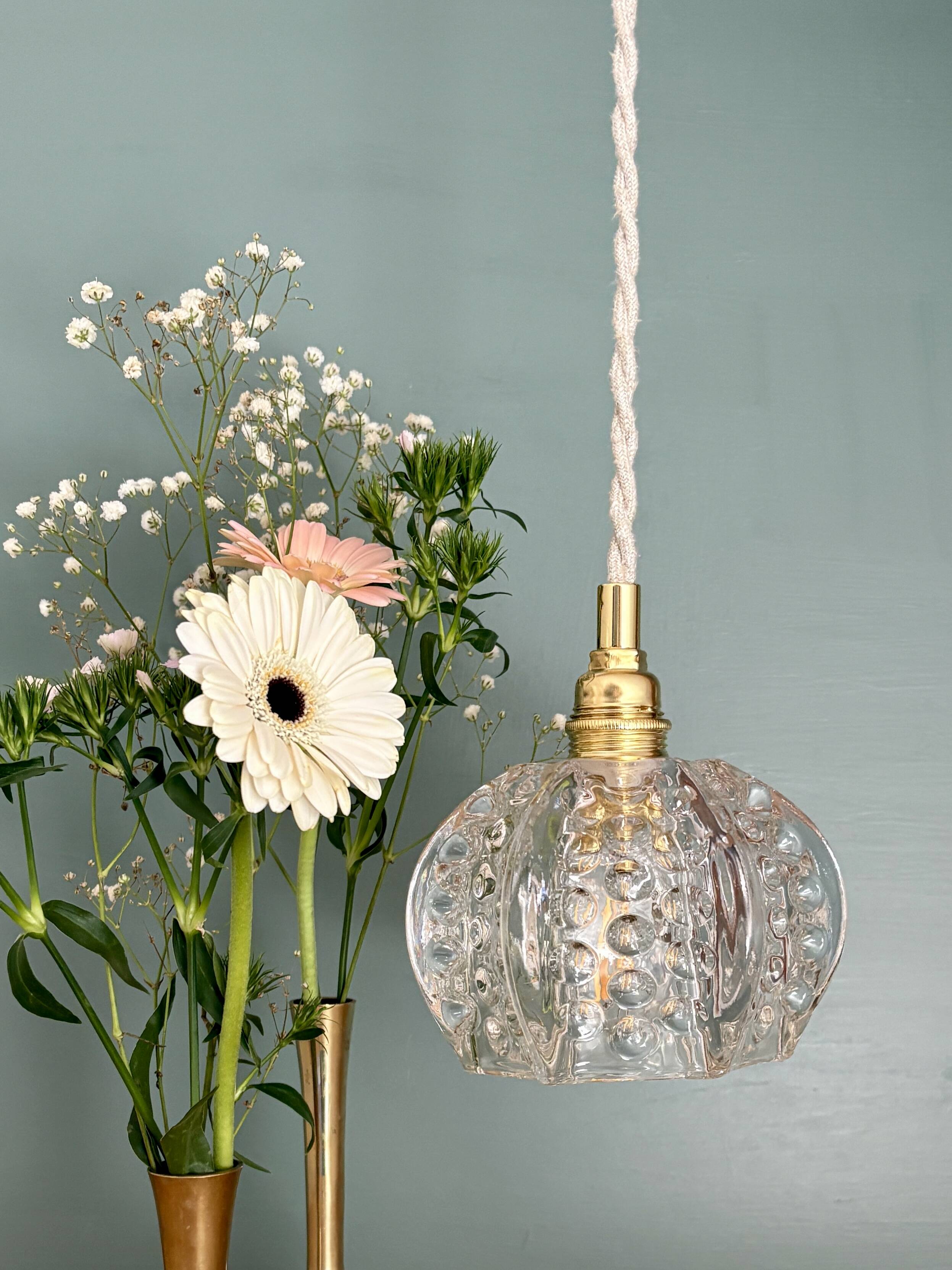 Vintage glass suspension globe