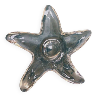 Vintage pocket tray Starfish Crystal Bayel (France) 1950s-1970s