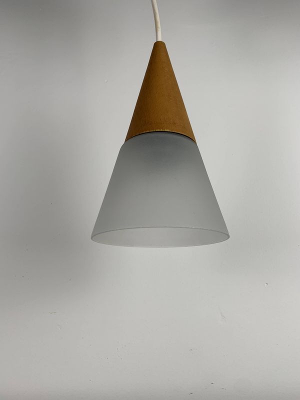 Suspension verre et teck, es horn danmark