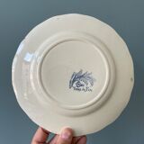 Set of 5 plates Terre de Fer "Spring Service" XIXth