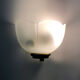 Pair of Vianne wall sconces in gilded metal and white shell-style glass