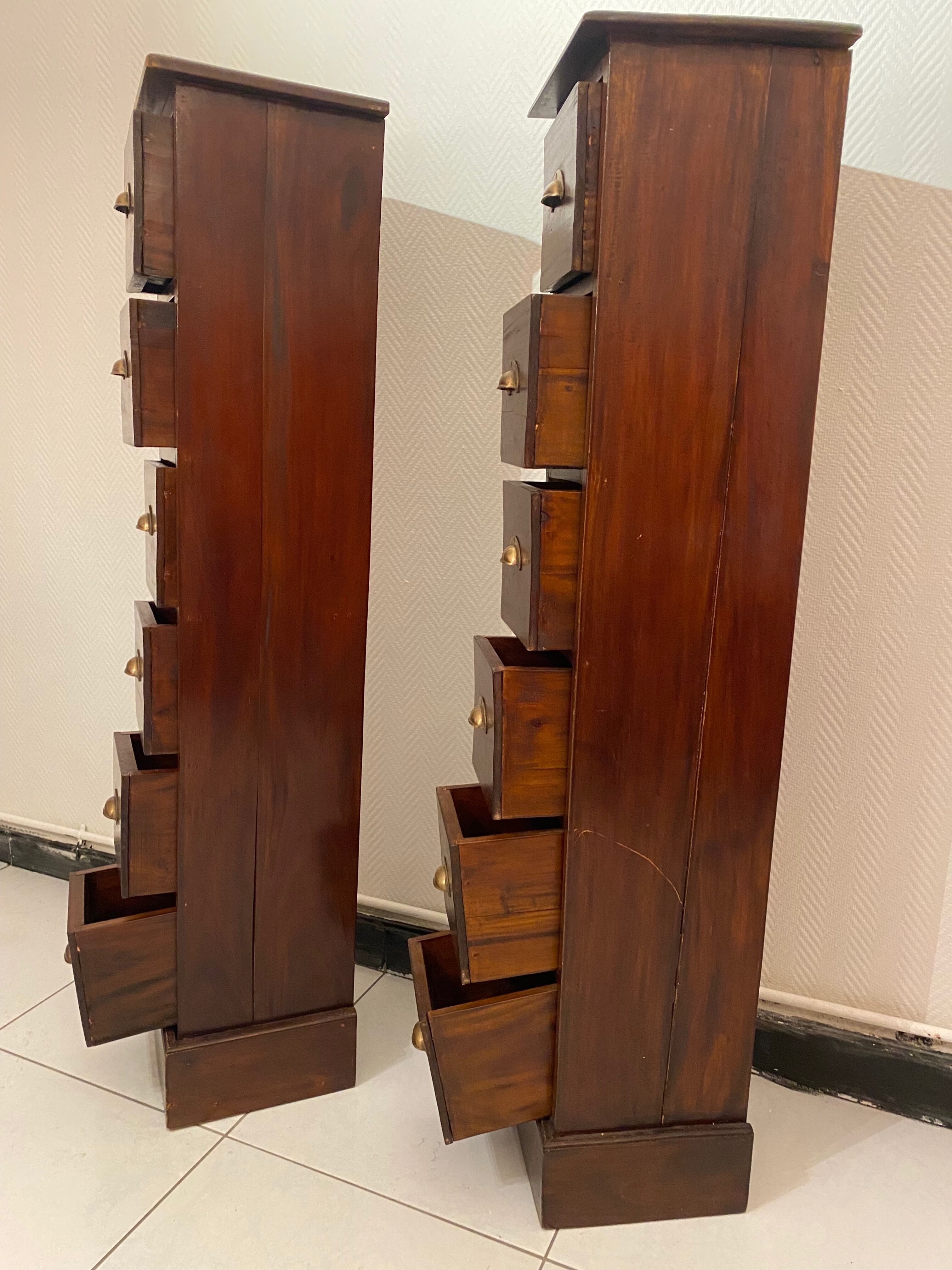 Pair of industrial furniture column 1950