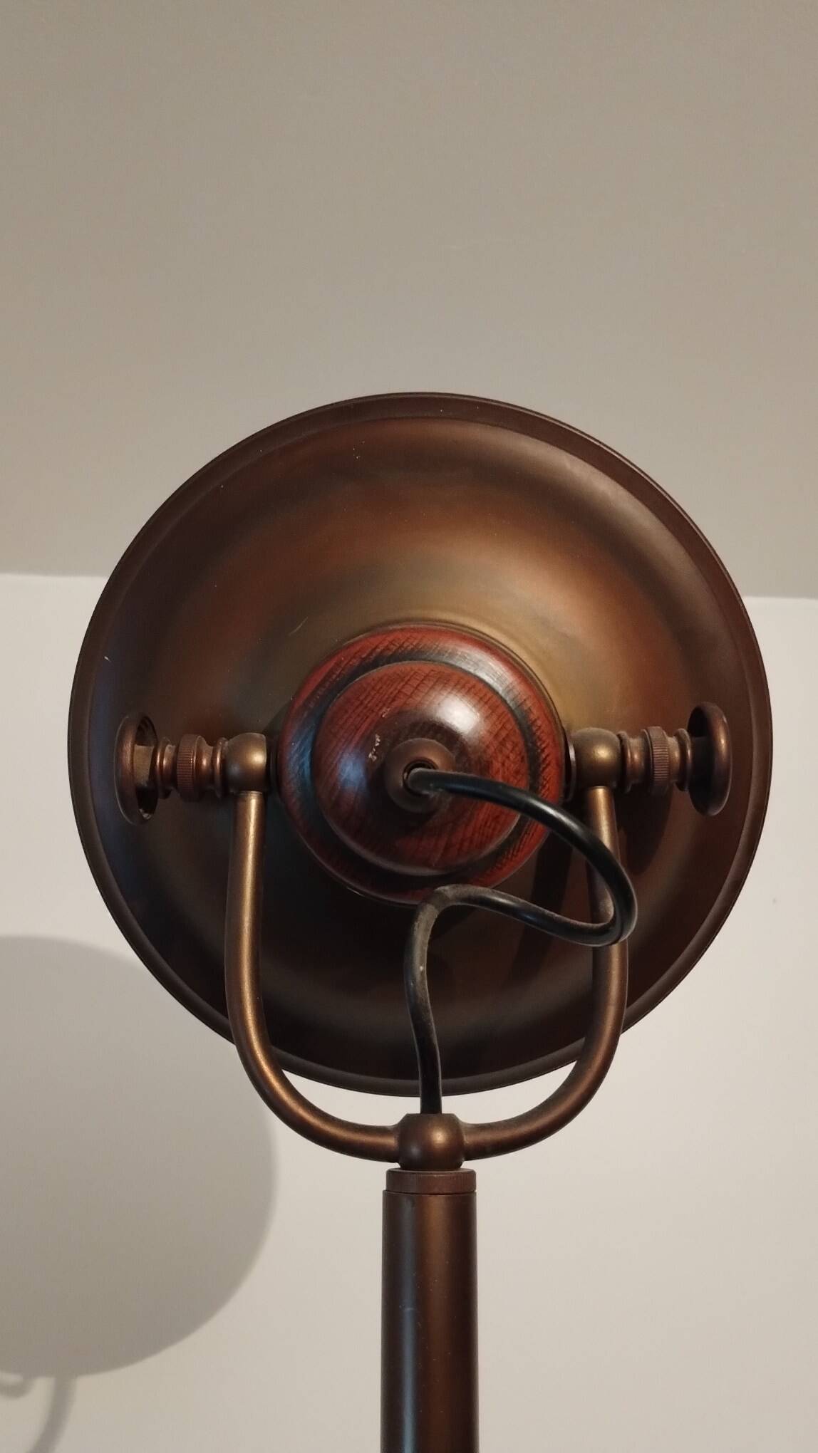 Vintage bronze halogen floor lamp