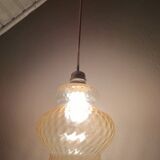 Tulip suspension amber glass, vintage