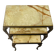 Set of three nesting tables in onyx and brass, 20th century.