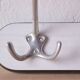 Vintage white Formica coat rack - triple hook