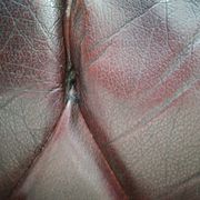 Canapé chesterfield vintage 60's-80's rouge bordeaux