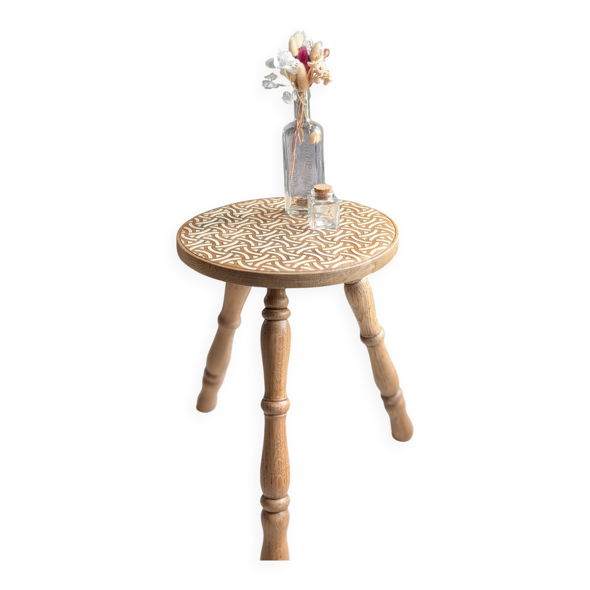 Hand-renovated vintage stool