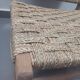 Chair woven from palm leaves